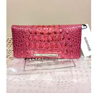 NWT BRAHMIN ADY WALLET IN RED DRAGON